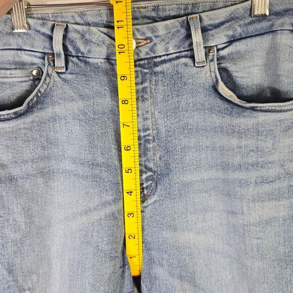 Stylish Blue DistressedHigh Waist h&m Skinny Jeans - Picture 12 of 13